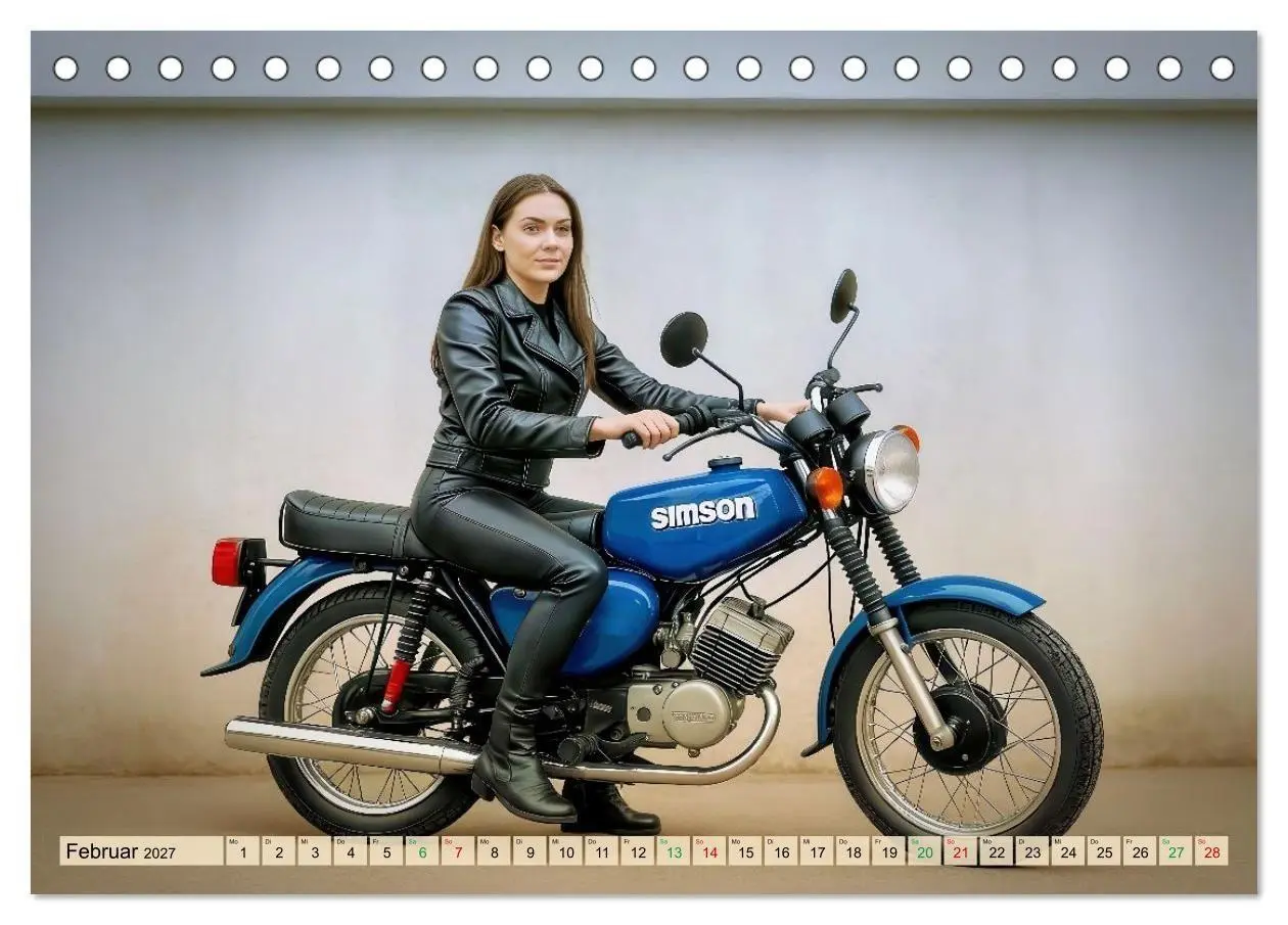 Bild: 9783594288900 | Angelehnt an Simson S51 (Tischkalender 2027 DIN A5 quer), CALVENDO...