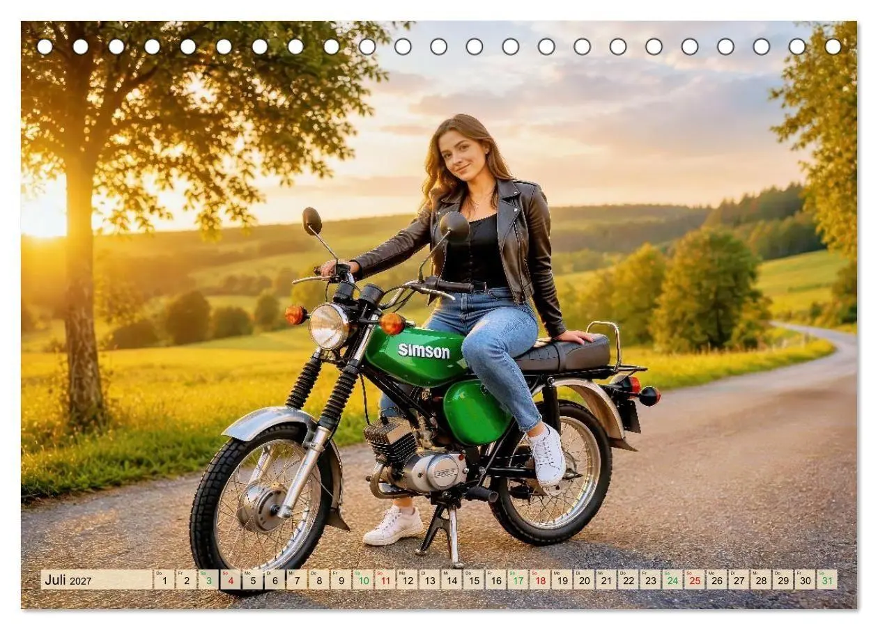 Bild: 9783594288900 | Angelehnt an Simson S51 (Tischkalender 2027 DIN A5 quer), CALVENDO...