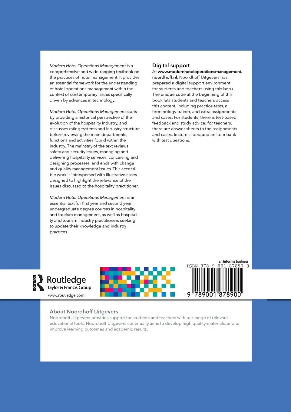 Rückseite: 9789001878900 | Modern Hotel Operations Management | Bill Rowson (u. a.) | Taschenbuch