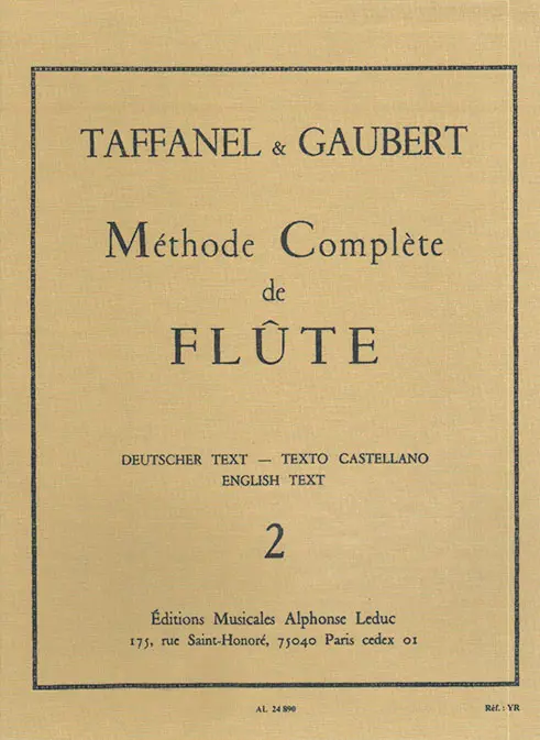 Cover: 9790046248900 | Methode complete de flute vol.2 cartonnee (fr/dt/en/sp) | Taffanel