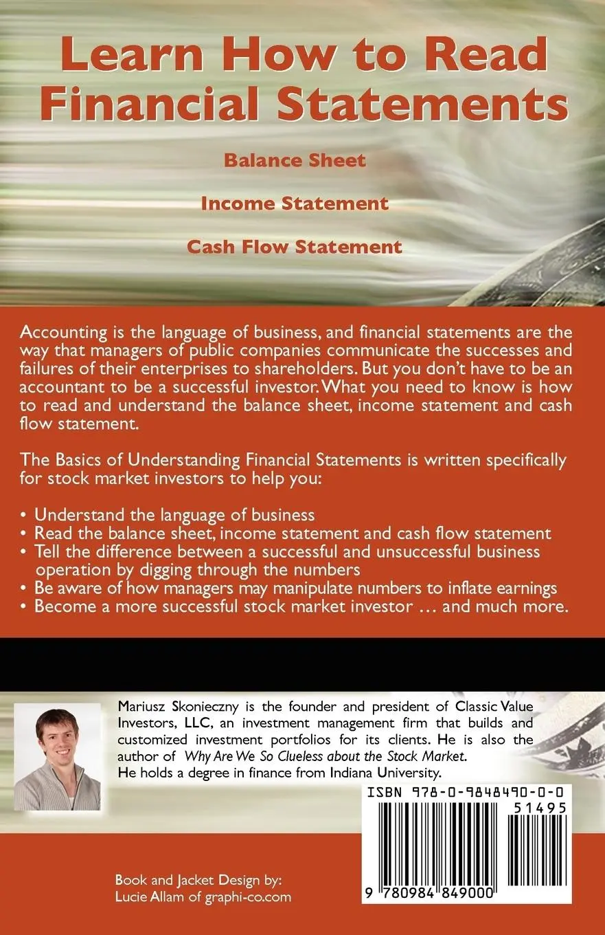 Rückseite: 9780984849000 | The Basics of Understanding Financial Statements | Mariusz Skonieczny