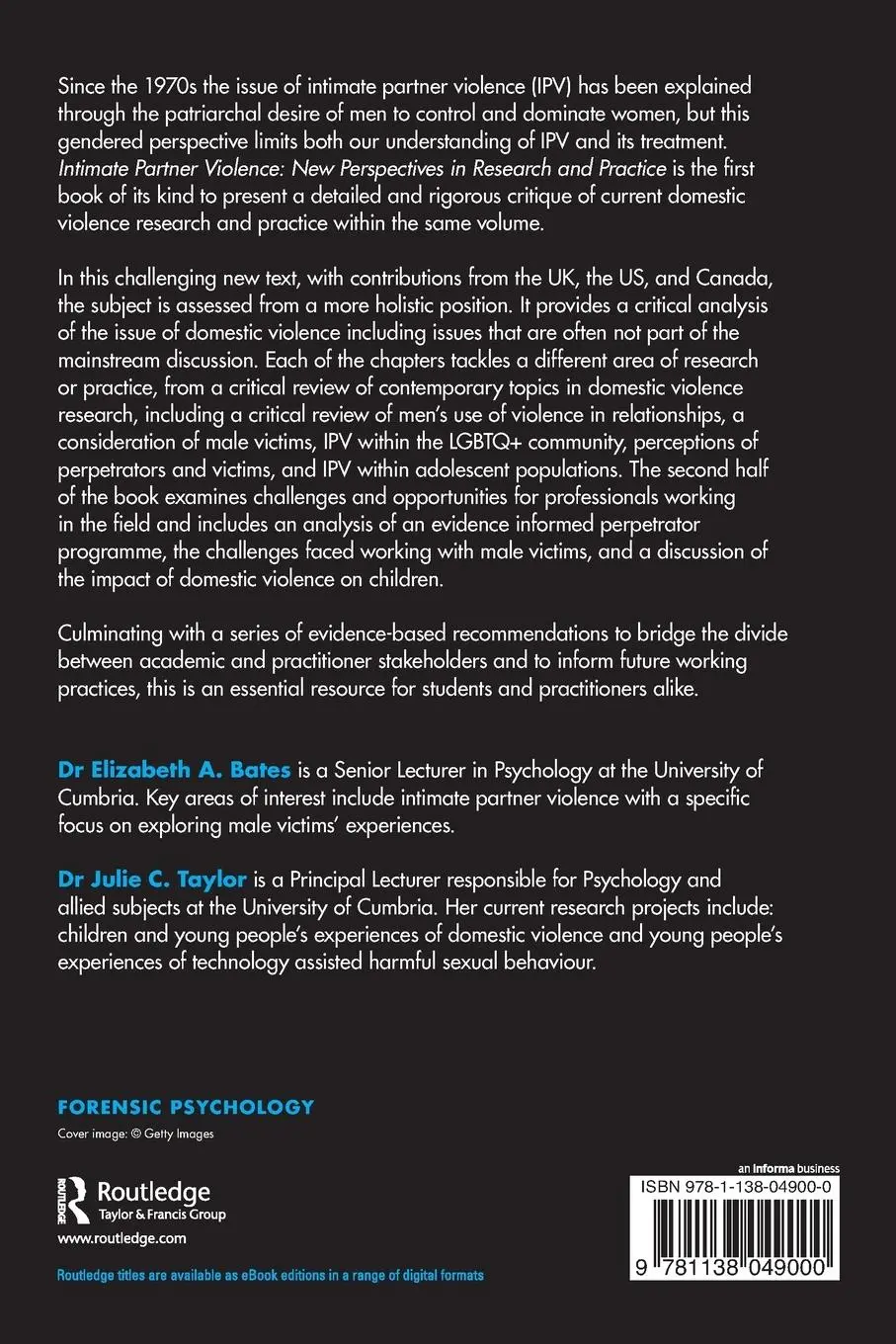 Rückseite: 9781138049000 | Intimate Partner Violence | New Perspectives in Research and Practice