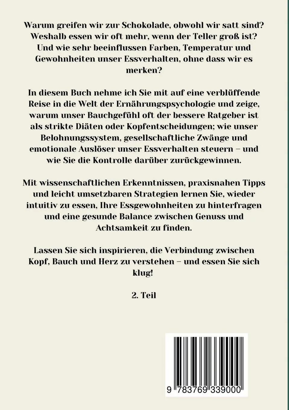 Rückseite: 9783769339000 | Iss klug! | ...und lass mal Deinen Bauch entscheiden. | Fischer | Buch
