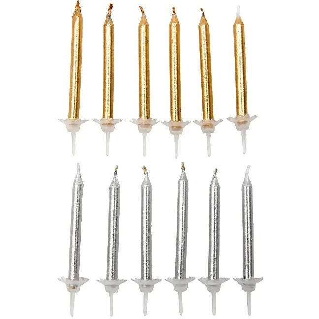 Kerzen Set Gold Und Silber