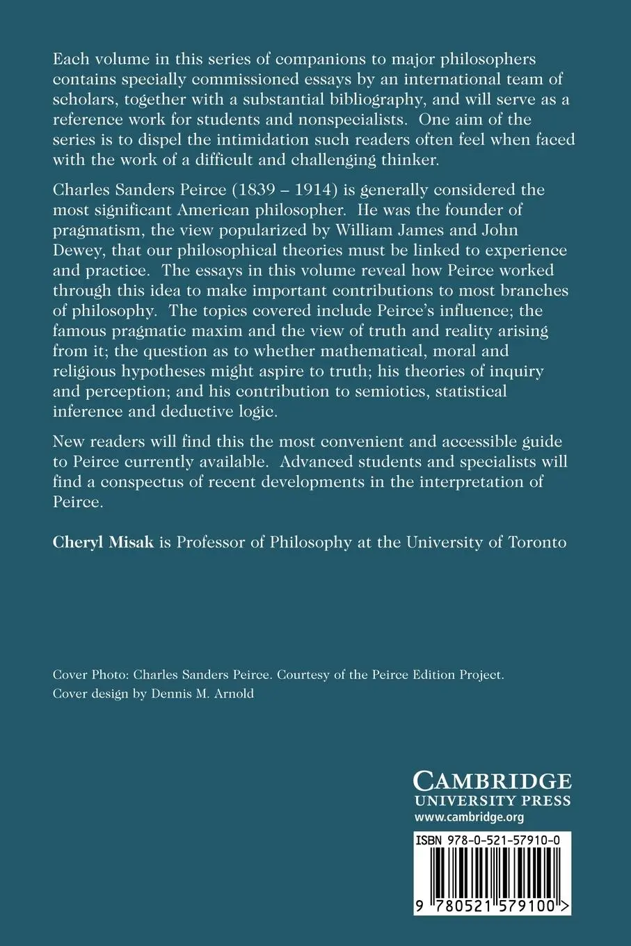 Rückseite: 9780521579100 | The Cambridge Companion to Peirce | Cheryl Misak | Taschenbuch | 2008