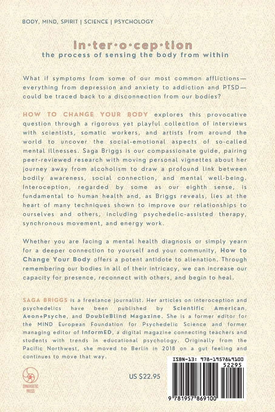 Rückseite: 9781957869100 | How to Change Your Body | Saga Briggs | Taschenbuch | Englisch | 2023