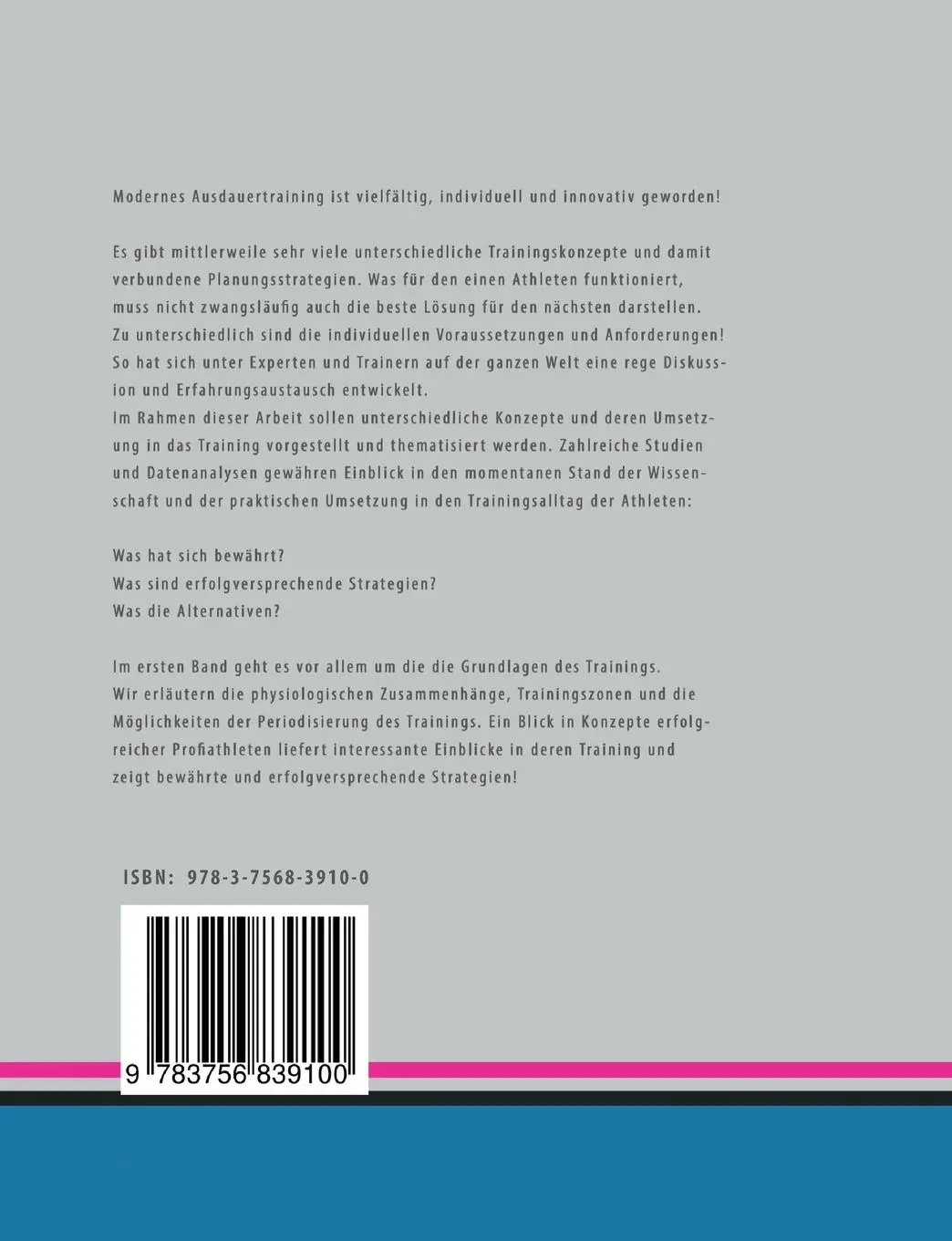 Rückseite: 9783756839100 | Trainingskonzepte im Ausdauersport | Stefan Schurr | Taschenbuch