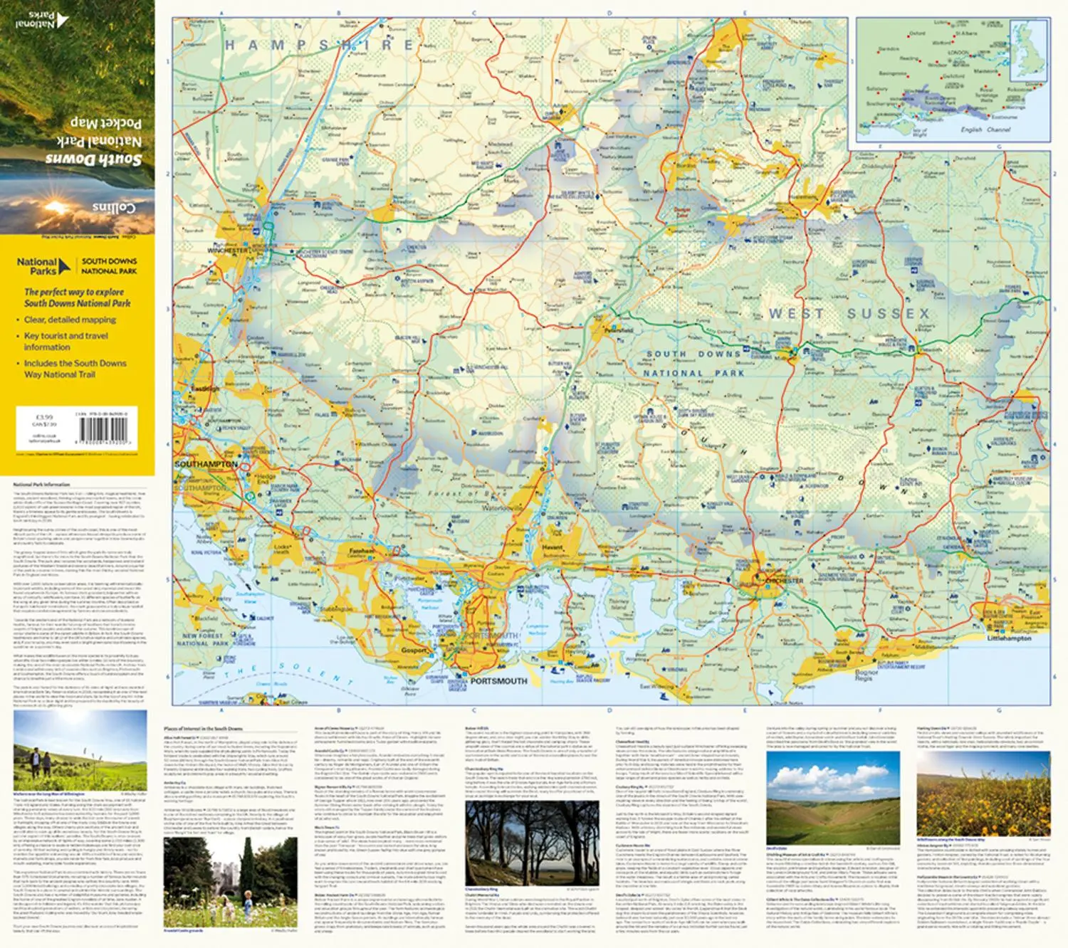 Bild: 9780008439200 | South Downs National Park Pocket Map | National Parks Uk (u. a.)