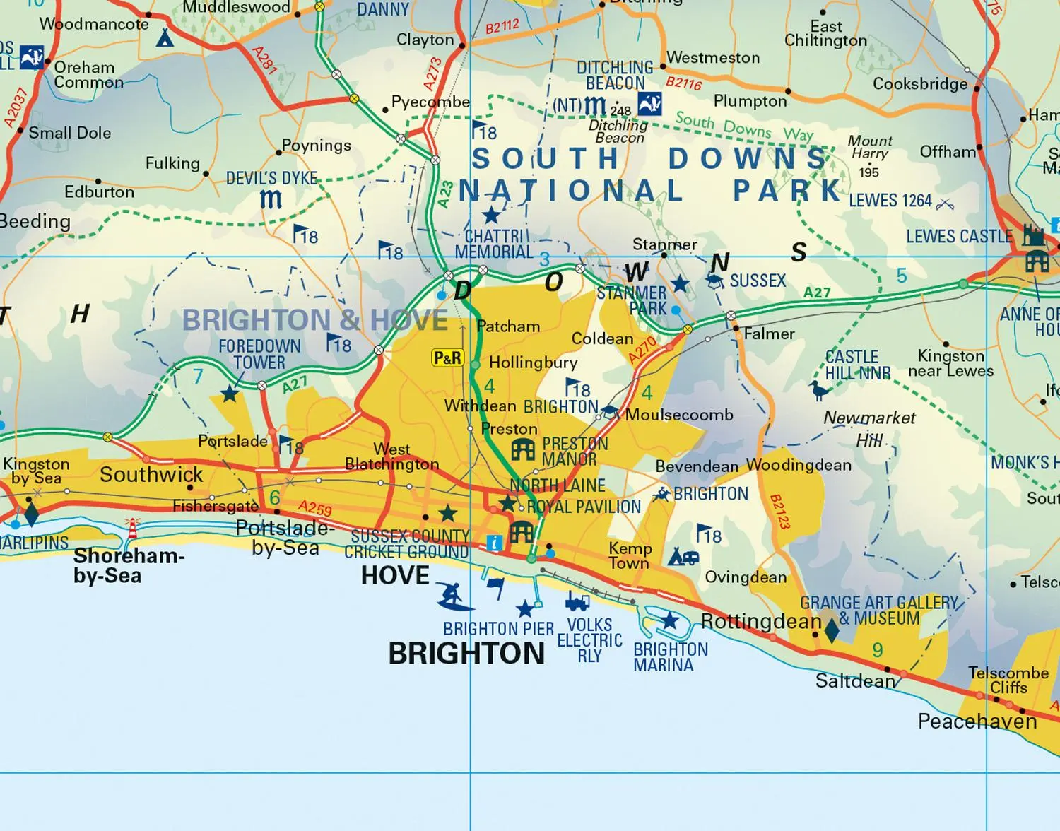 Bild: 9780008439200 | South Downs National Park Pocket Map | National Parks Uk (u. a.)