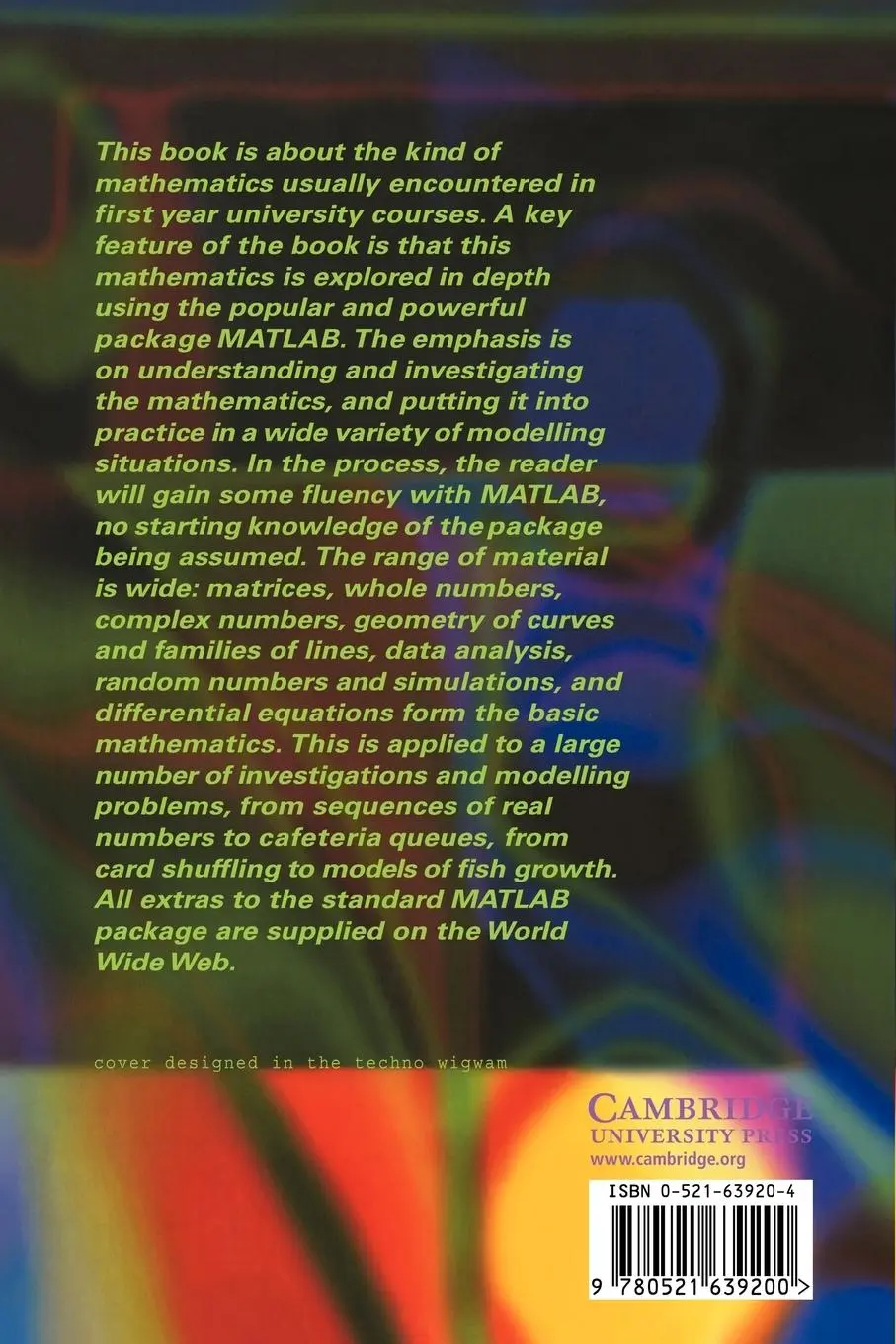 Rückseite: 9780521639200 | Mathematical Explorations with MATLAB | Ke Chen (u. a.) | Taschenbuch