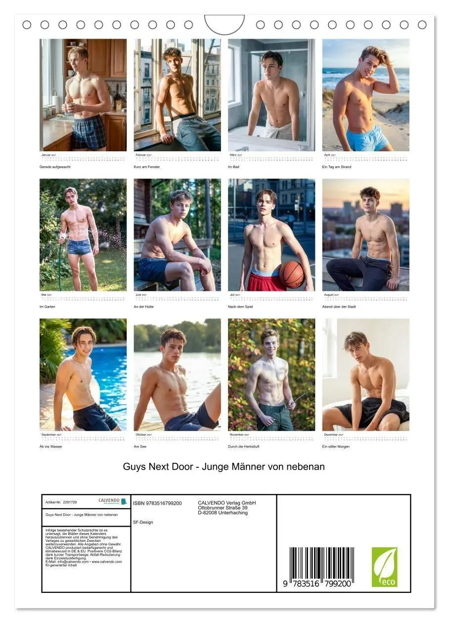 Bild: 9783516799200 | Guys Next Door - Junge Männer von nebenan (Wandkalender 2027 DIN A4...