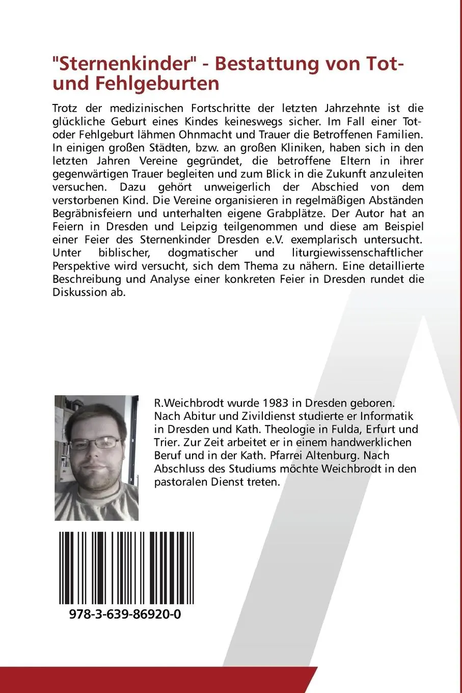 Rückseite: 9783639869200 | "Sternenkinder" - Bestattung von Tot- und Fehlgeburten | Weichbrodt