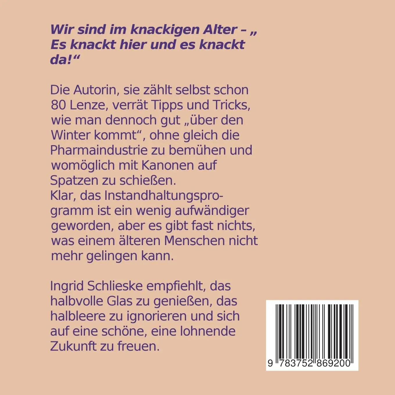 Rückseite: 9783752869200 | Die (geheimen) Baustellen des Alters | Ingrid Schlieske | Taschenbuch