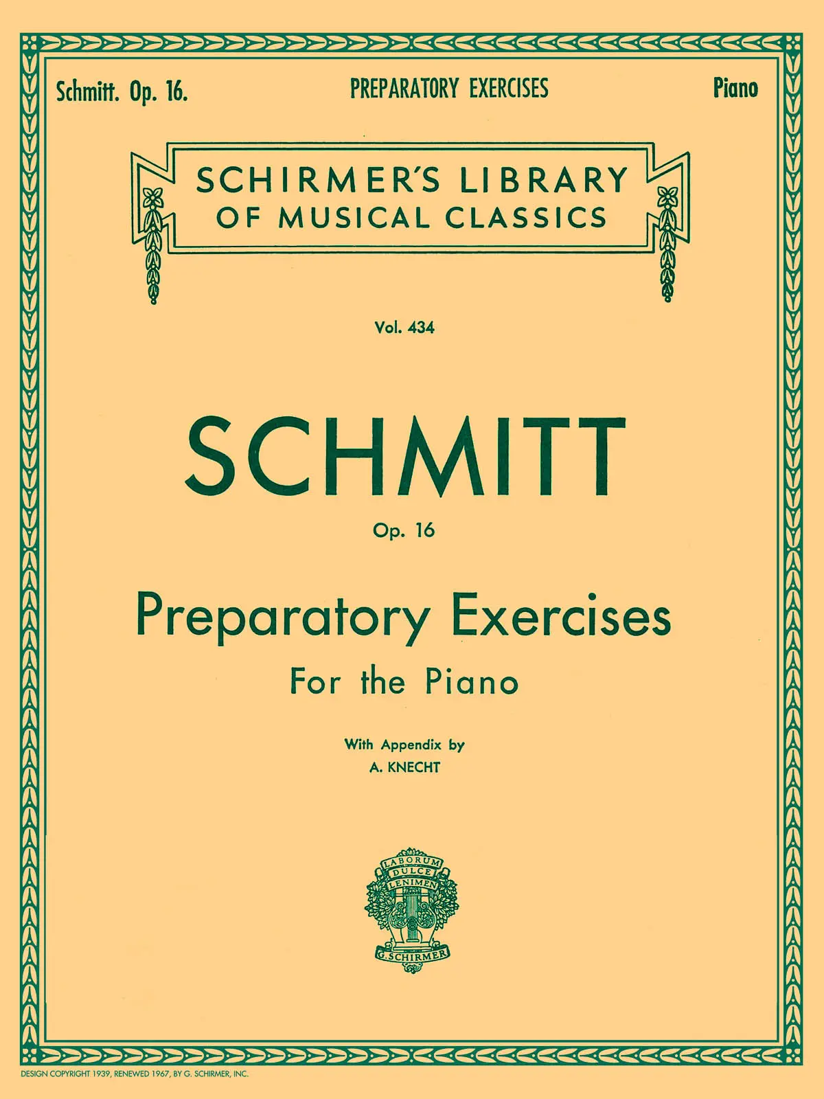 Cover: 73999549300 | Preparatory Exercises, Op. 16 | Aloys Schmitt | Taschenbuch | Buch