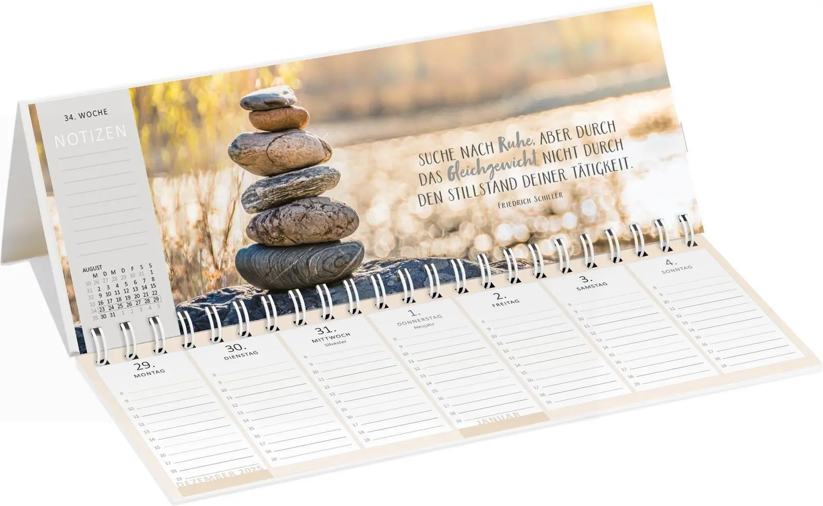 Bild: 4014489139300 | Tischkalender Einatmen. Ausatmen. Lächeln. 2027 | Kalender | 128 S.