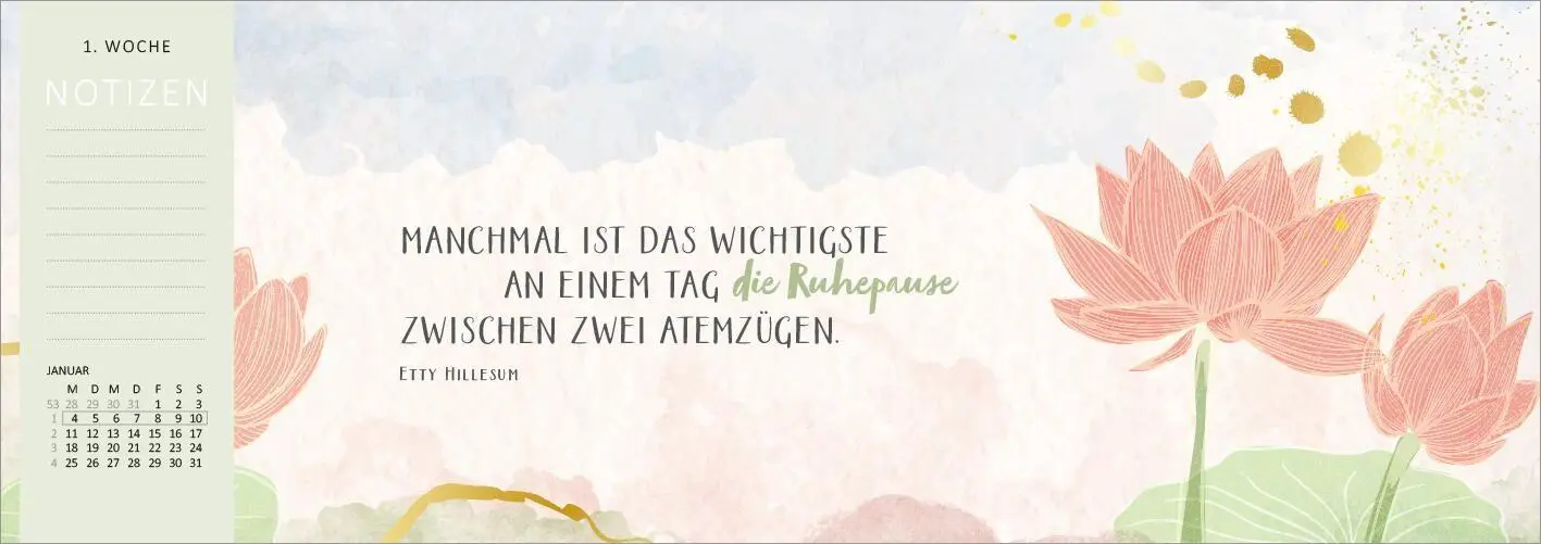Bild: 4014489139300 | Tischkalender Einatmen. Ausatmen. Lächeln. 2027 | Kalender | 128 S.