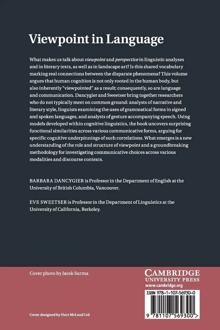 Rückseite: 9781107569300 | Viewpoint in Language | Barbara Dancygier (u. a.) | Taschenbuch | 2015