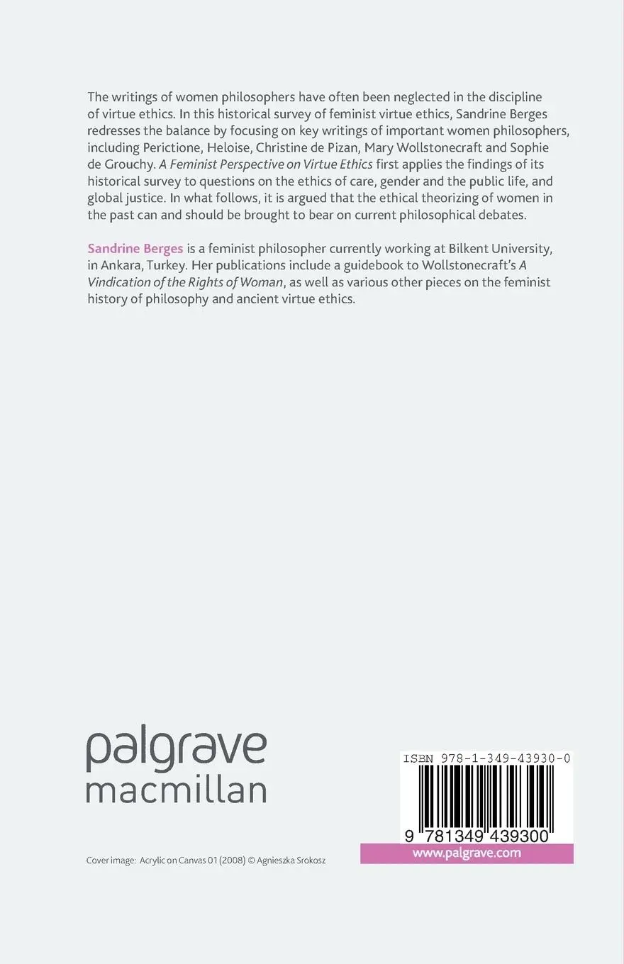 Rückseite: 9781349439300 | A Feminist Perspective on Virtue Ethics | S. Berges | Taschenbuch