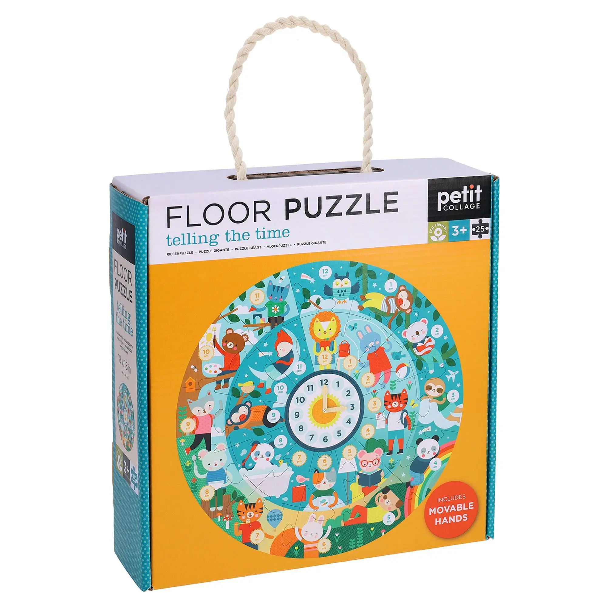 Cover: 9781797229300 | Telling the Time Floor Puzzle | Petit Collage | Spiel | Petit Collage