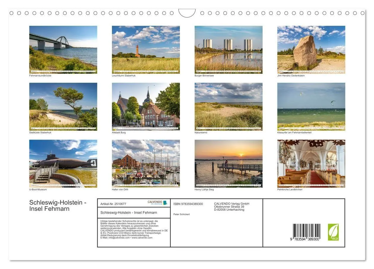 Bild: 9783594389300 | Schleswig-Holstein - Insel Fehmarn (Wandkalender 2027 DIN A3 quer),...