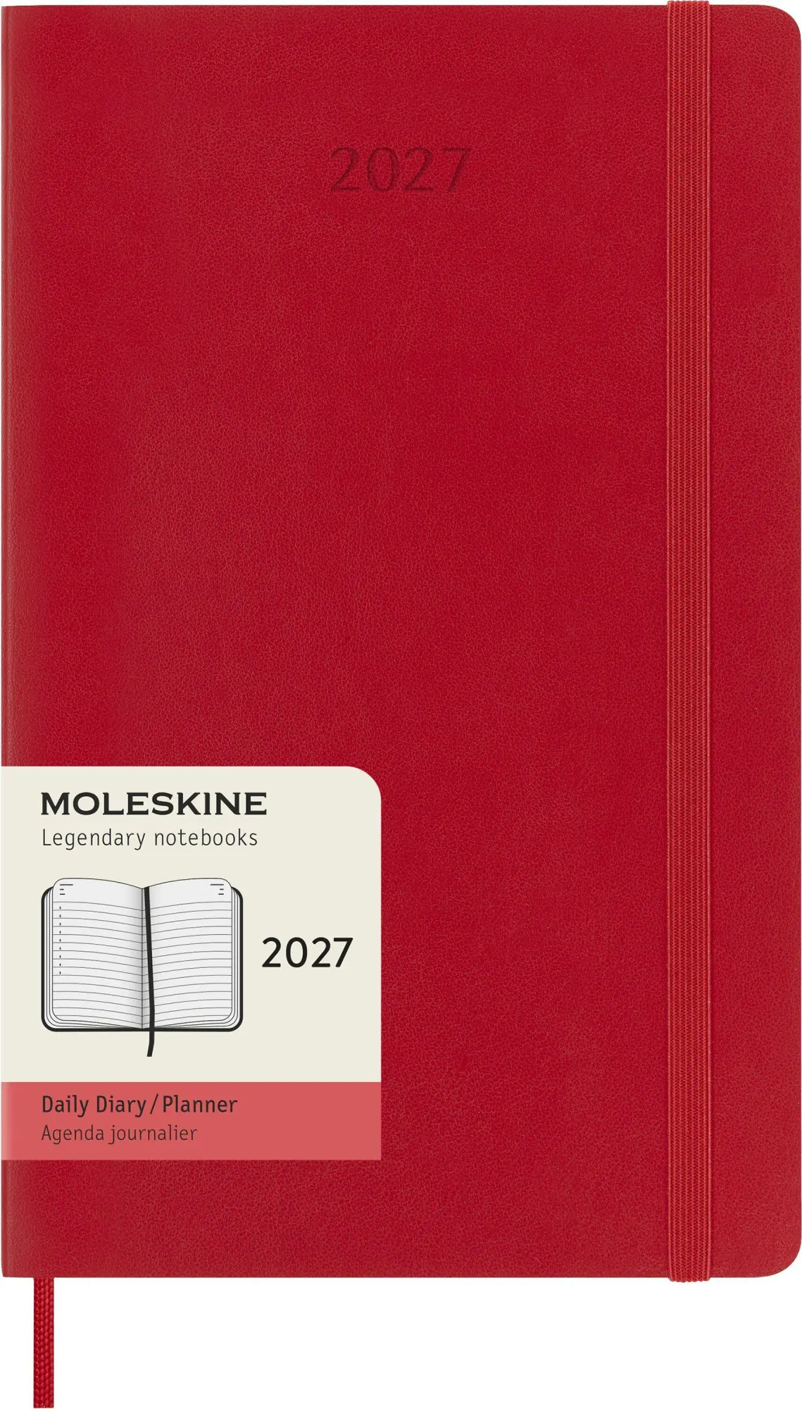 Cover: 8056999279400 | Moleskine 12 Monate Tageskalender 2027, Large/A5, 1 Tag = 1 Seite,...
