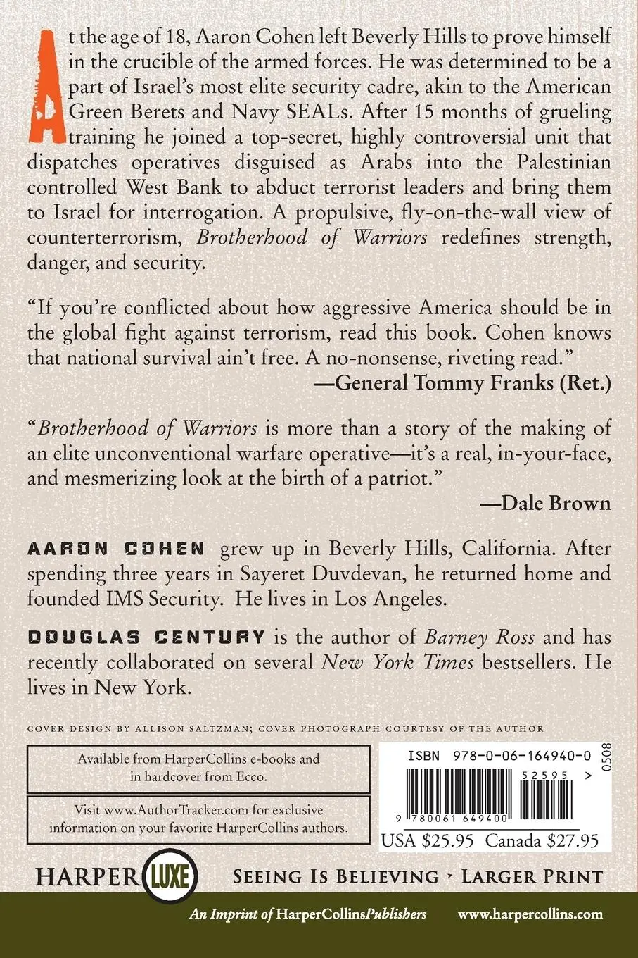Rückseite: 9780061649400 | Brotherhood of Warriors LP | Aaron Cohen (u. a.) | Taschenbuch | 2017