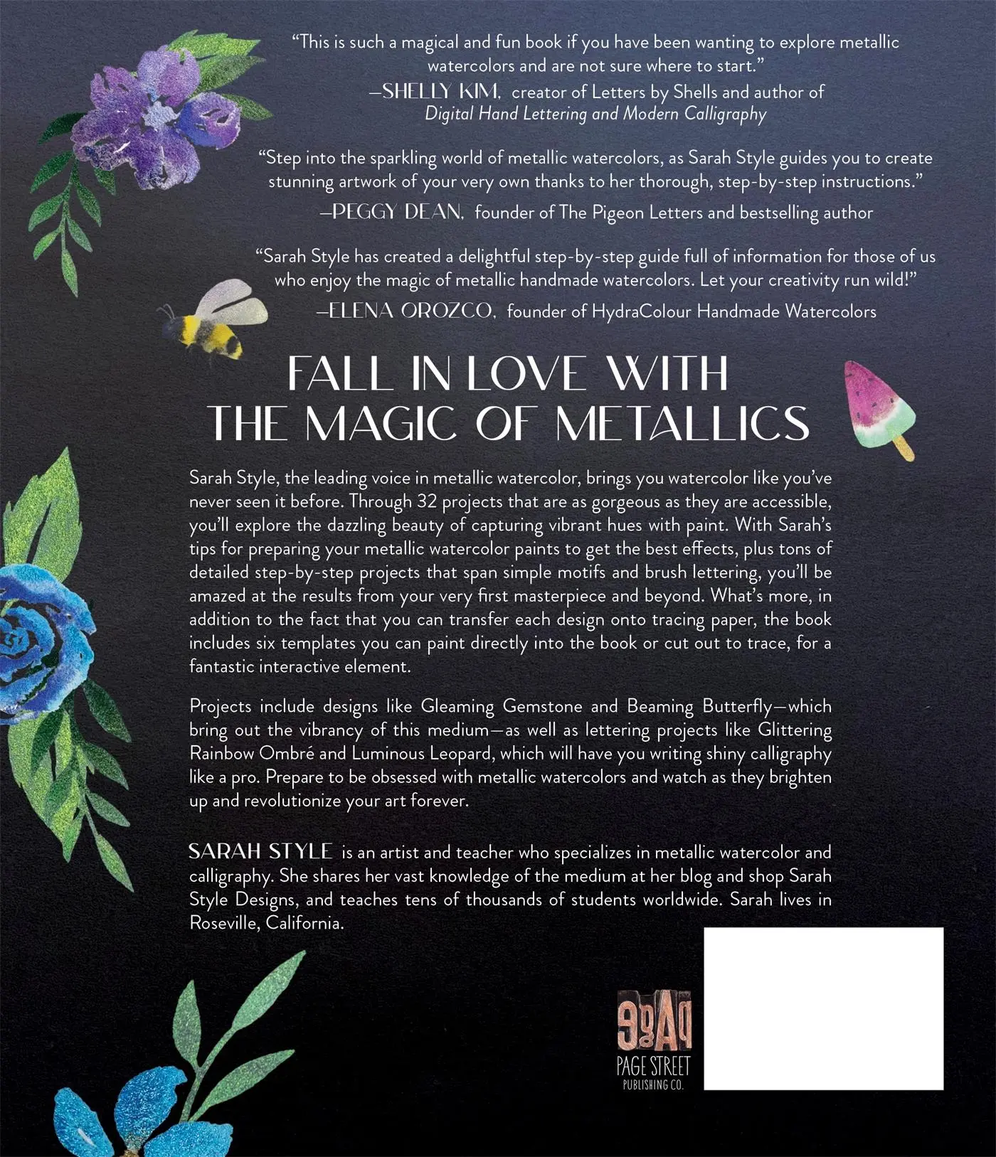 Rückseite: 9781645679400 | Marvelous Metallic Watercolor | Sarah Style | Taschenbuch | Englisch