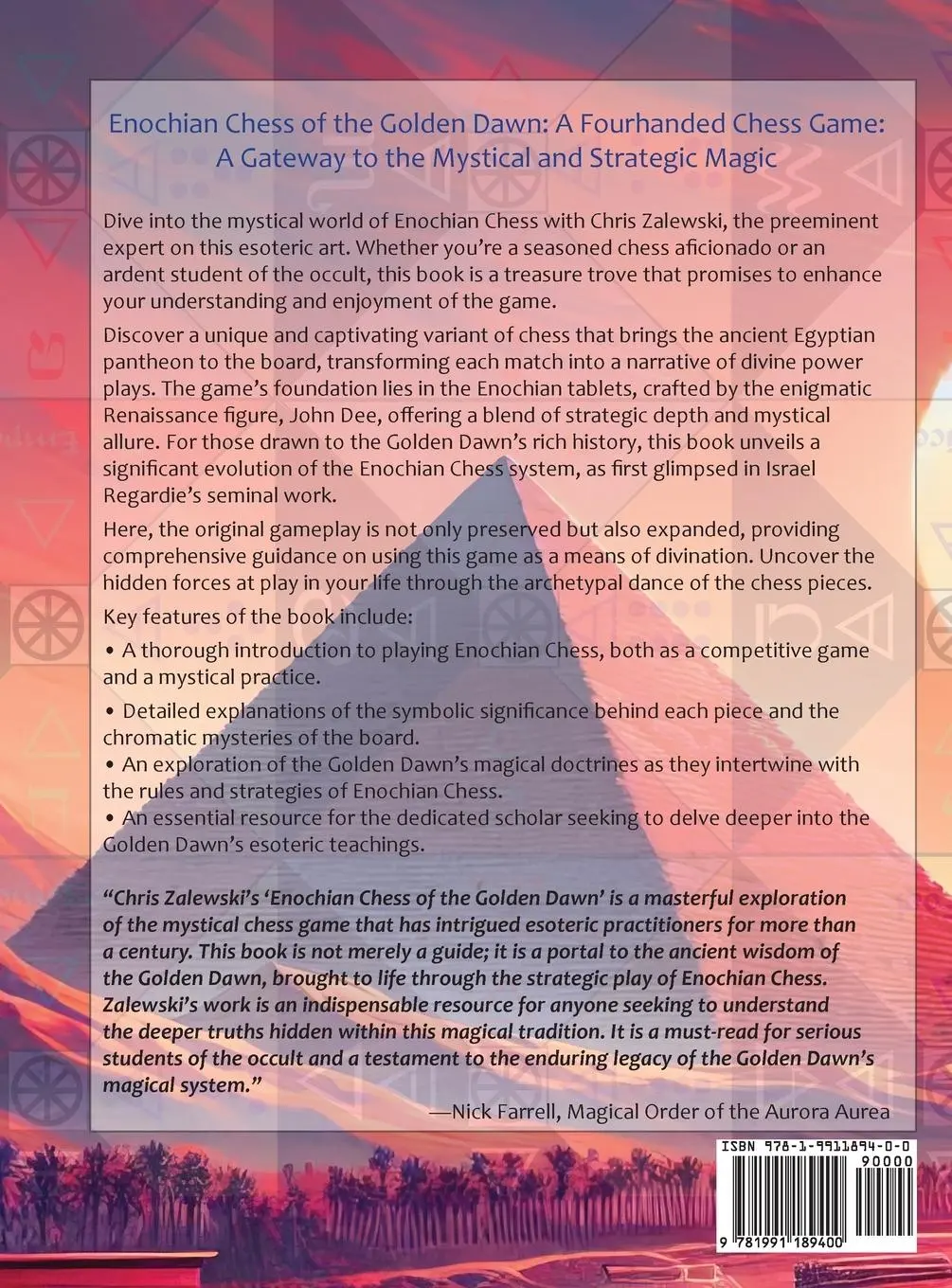 Rückseite: 9781991189400 | ENOCHIAN CHESS OF THE GOLDEN DAWN | A Four-Handed Chess Game | Buch