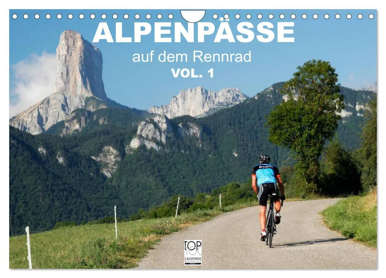 Cover: 9783516229400 | Alpenpässe auf dem Rennrad Vol. 1 (Wandkalender 2026 DIN A4 quer),...