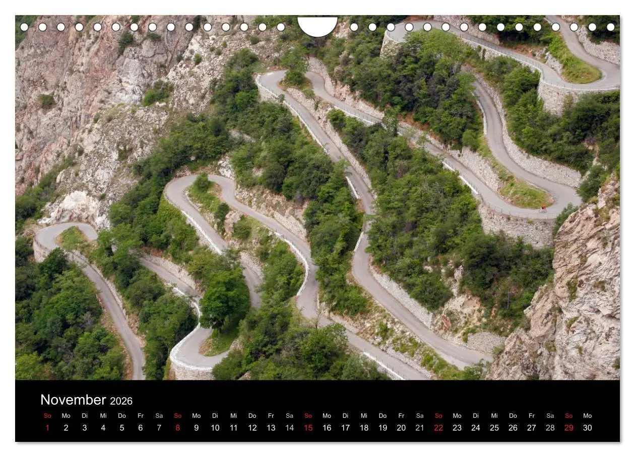 Bild: 9783516229400 | Alpenpässe auf dem Rennrad Vol. 1 (Wandkalender 2026 DIN A4 quer),...