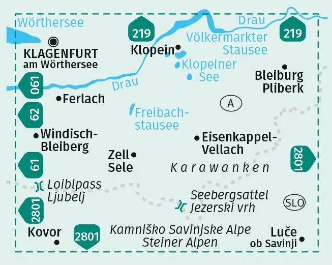 Bild: 9783990449400 | KOMPASS Wanderkarte 65 Klopeiner See, Karawanken Ost, Steiner Alpen...
