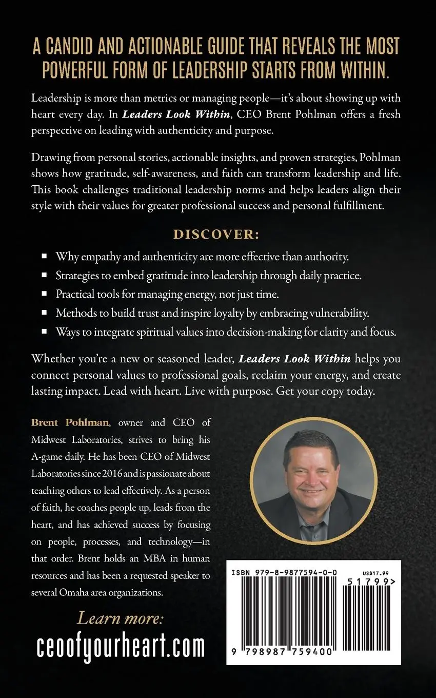Rückseite: 9798987759400 | Leaders Look Within | Own Your Heart to Live a Life of Gratitude