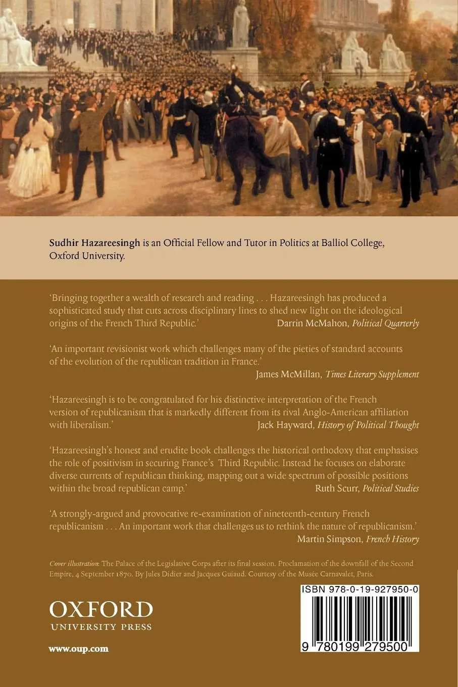 Rückseite: 9780199279500 | Intellectual Founders of the Republic | Sudhir Hazareesingh | Buch