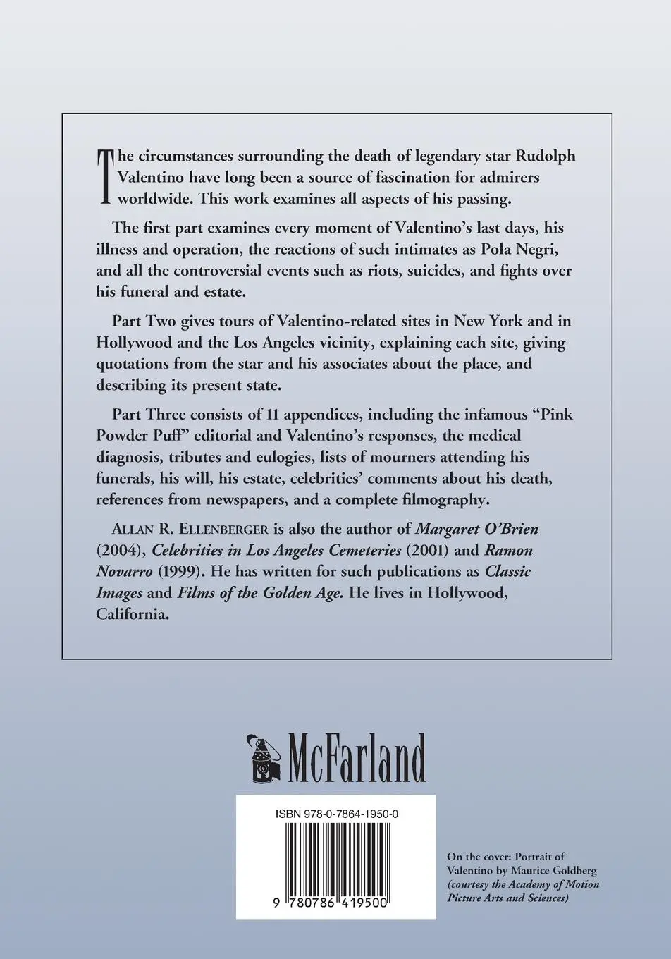 Rückseite: 9780786419500 | The Valentino Mystique | Allan R. Ellenberger | Taschenbuch | Englisch