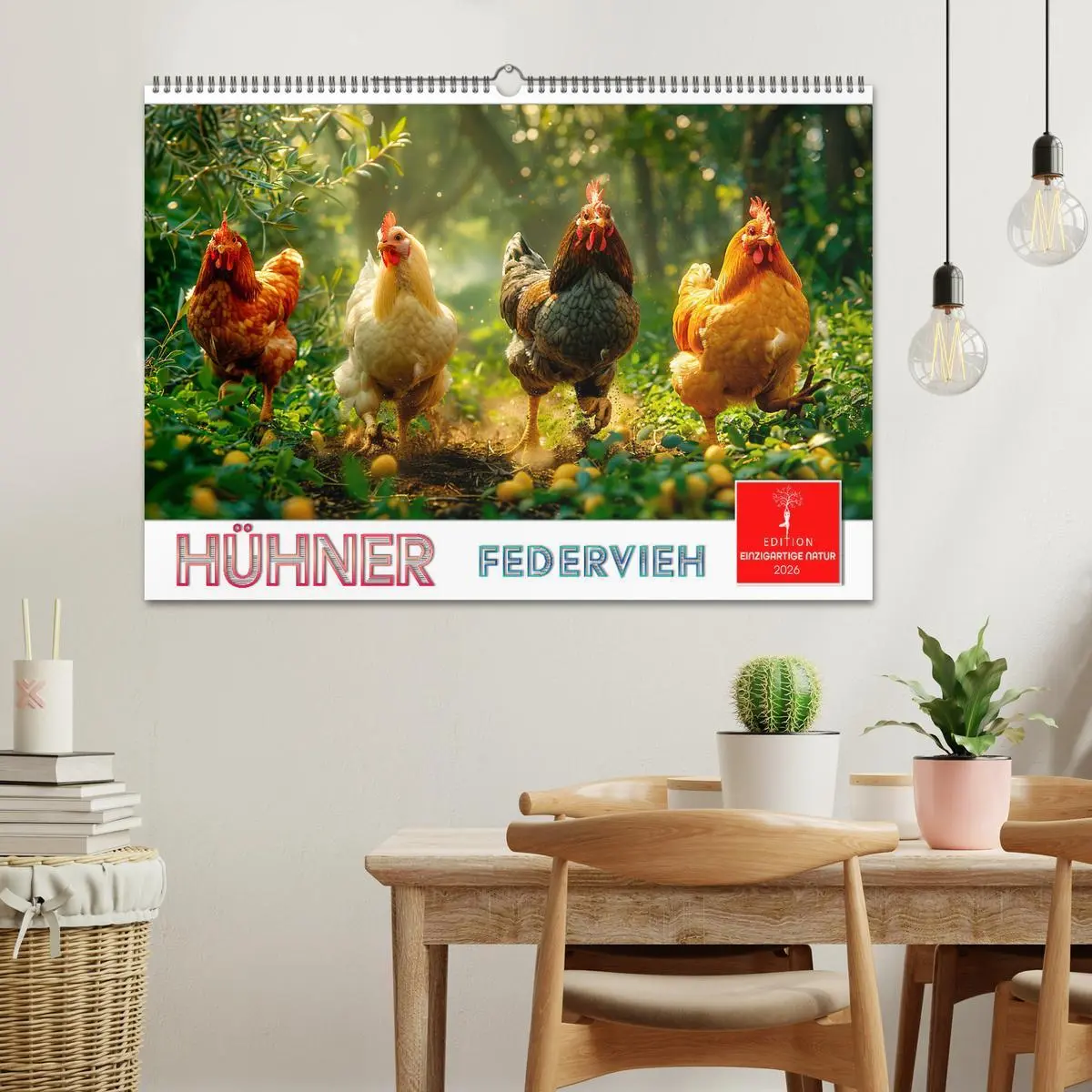 Bild: 9783457369500 | Hühner Federvieh (Wandkalender 2026 DIN A2 quer), CALVENDO...