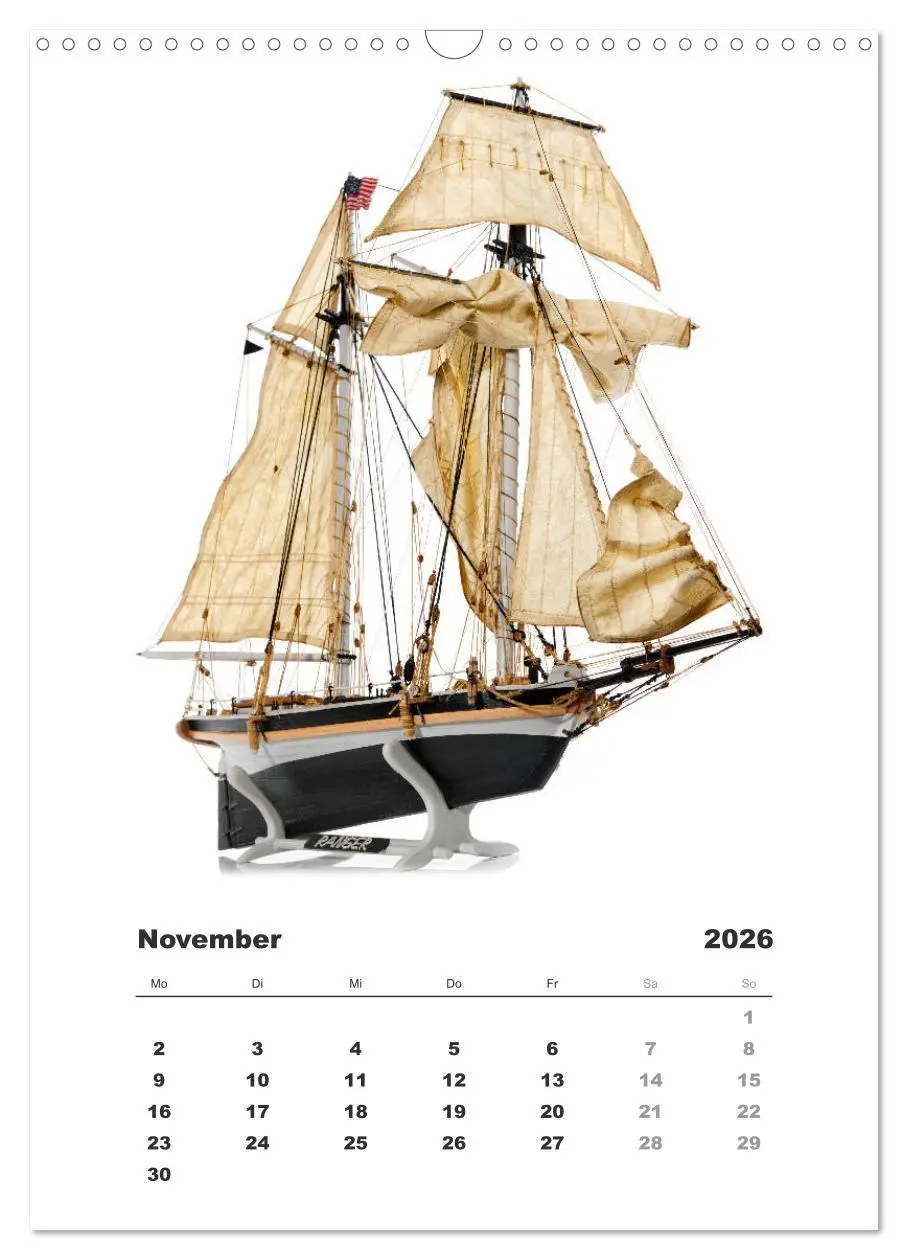 Bild: 9783516389500 | Historische Segelschiffe - Modellbau (Wandkalender 2026 DIN A3...
