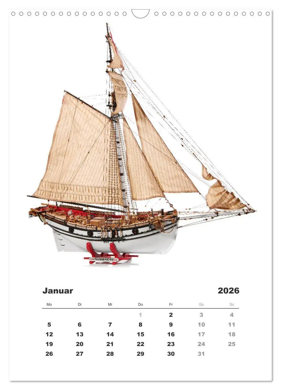 Bild: 9783516389500 | Historische Segelschiffe - Modellbau (Wandkalender 2026 DIN A3...