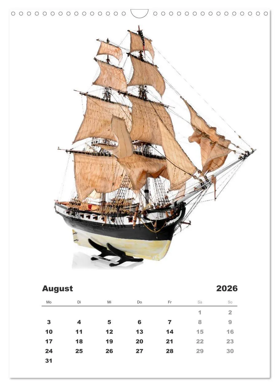 Bild: 9783516389500 | Historische Segelschiffe - Modellbau (Wandkalender 2026 DIN A3...