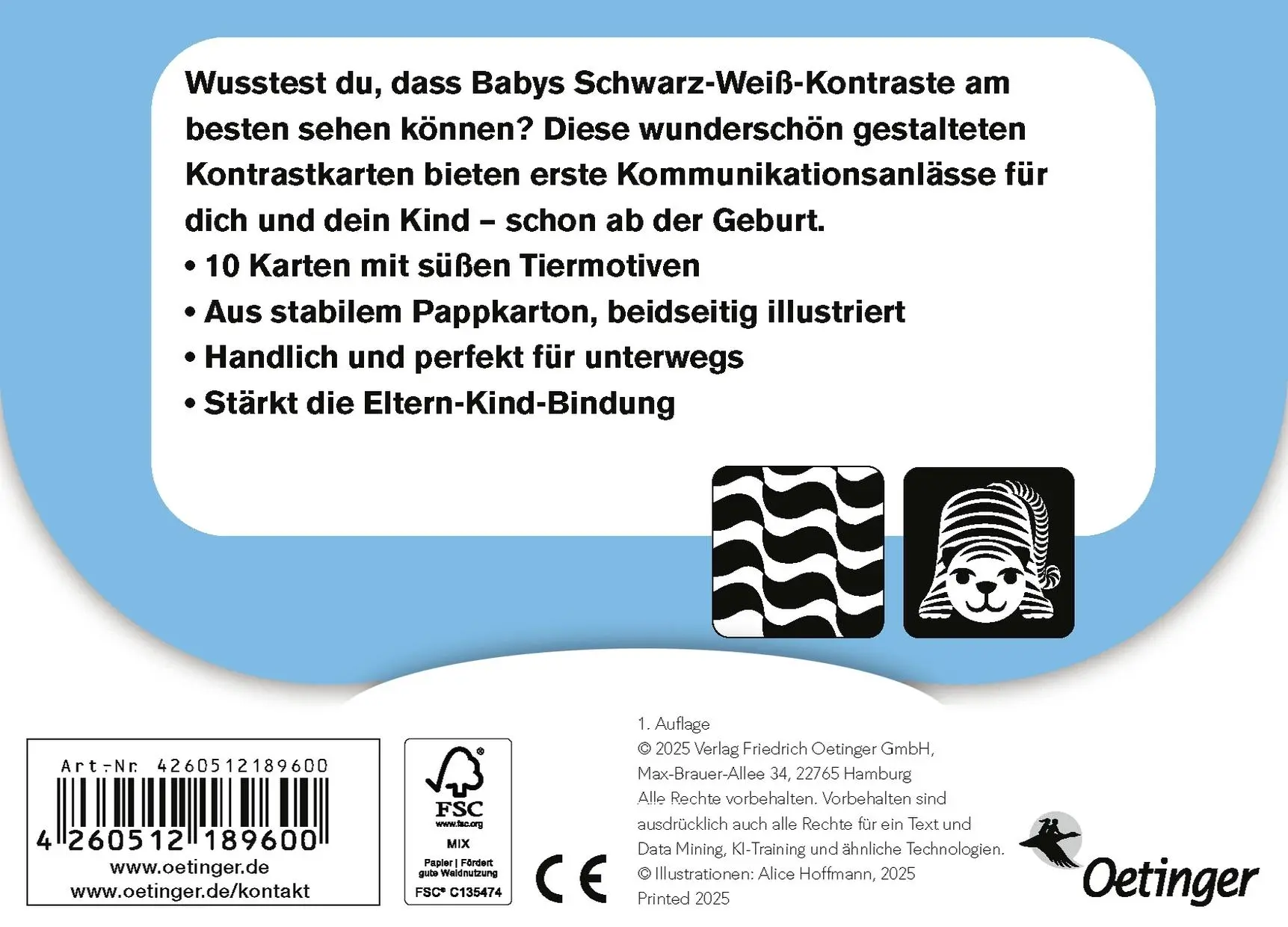 Rückseite: 4260512189600 | Erste Bilder für Babyaugen. Das Kartenset 0-3 Monate | Alice Hoffmann