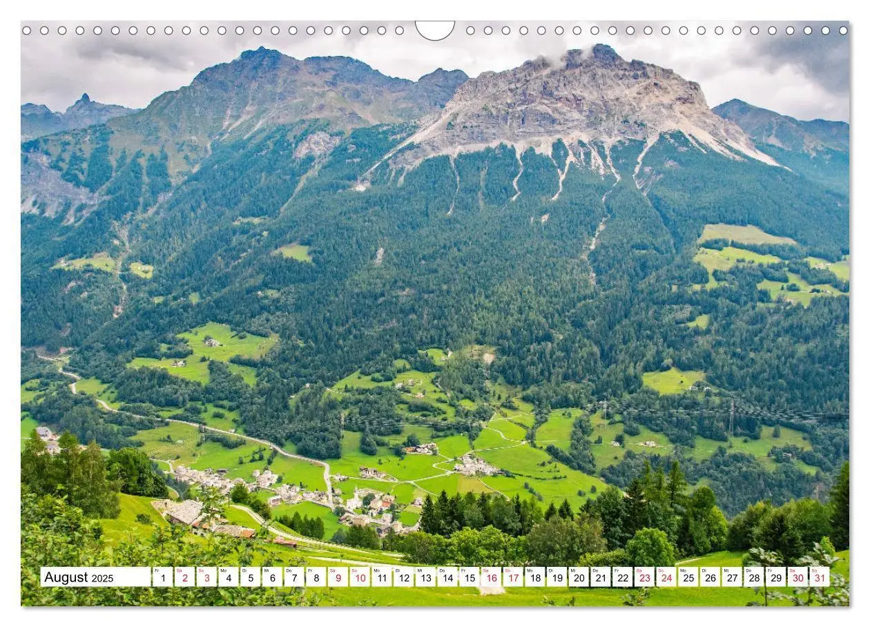 Bild: 9783435199600 | Rhätische Bahn - Fahrt durch die Bündner Alpen (Wandkalender 2025...