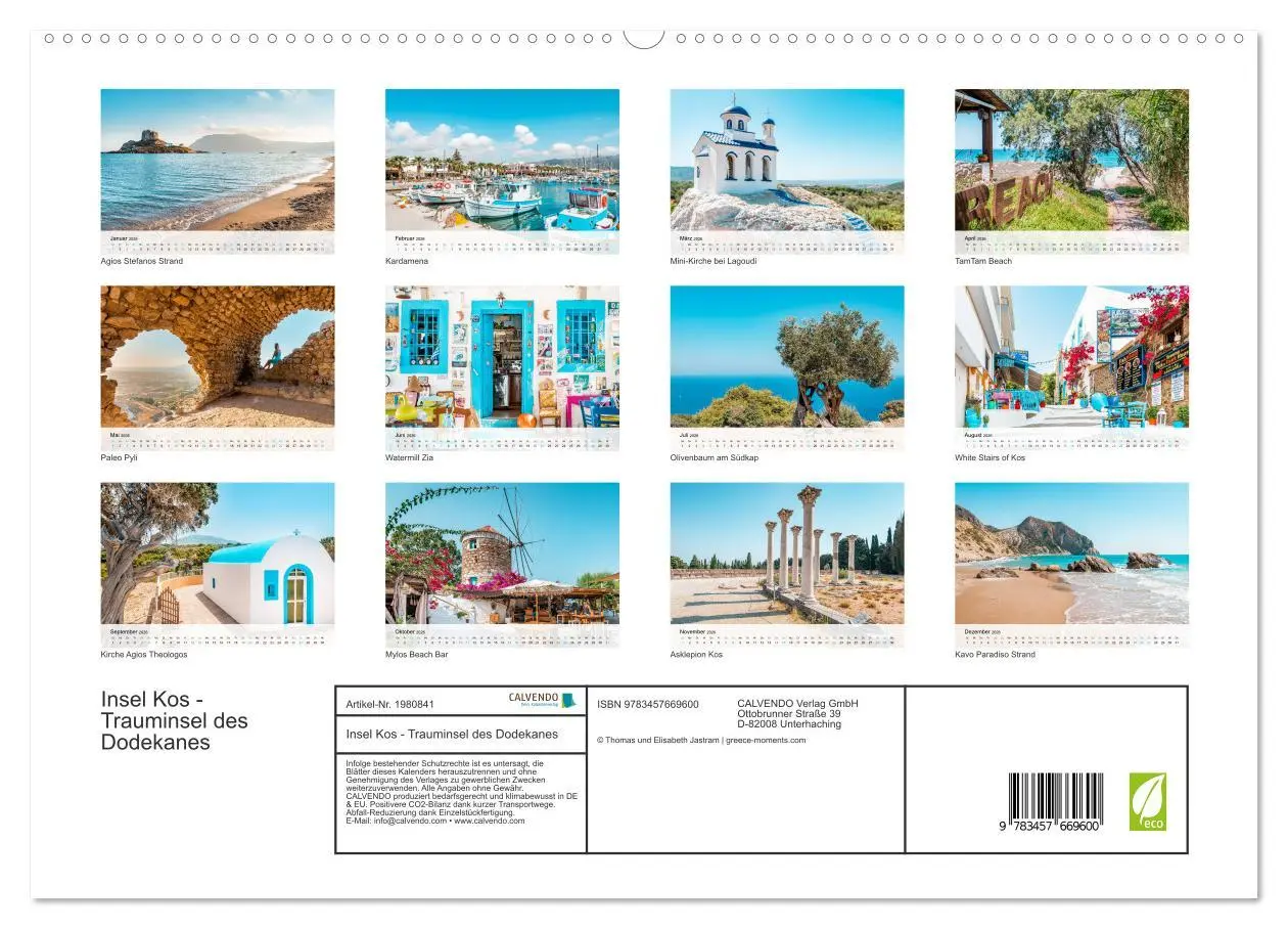 Bild: 9783457669600 | Insel Kos - Trauminsel des Dodekanes (Wandkalender 2026 DIN A2...