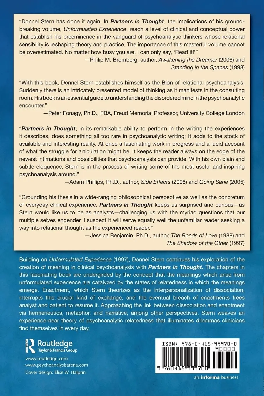 Rückseite: 9780415999700 | Partners in Thought | Donnel B. Stern | Taschenbuch | Englisch | 2009