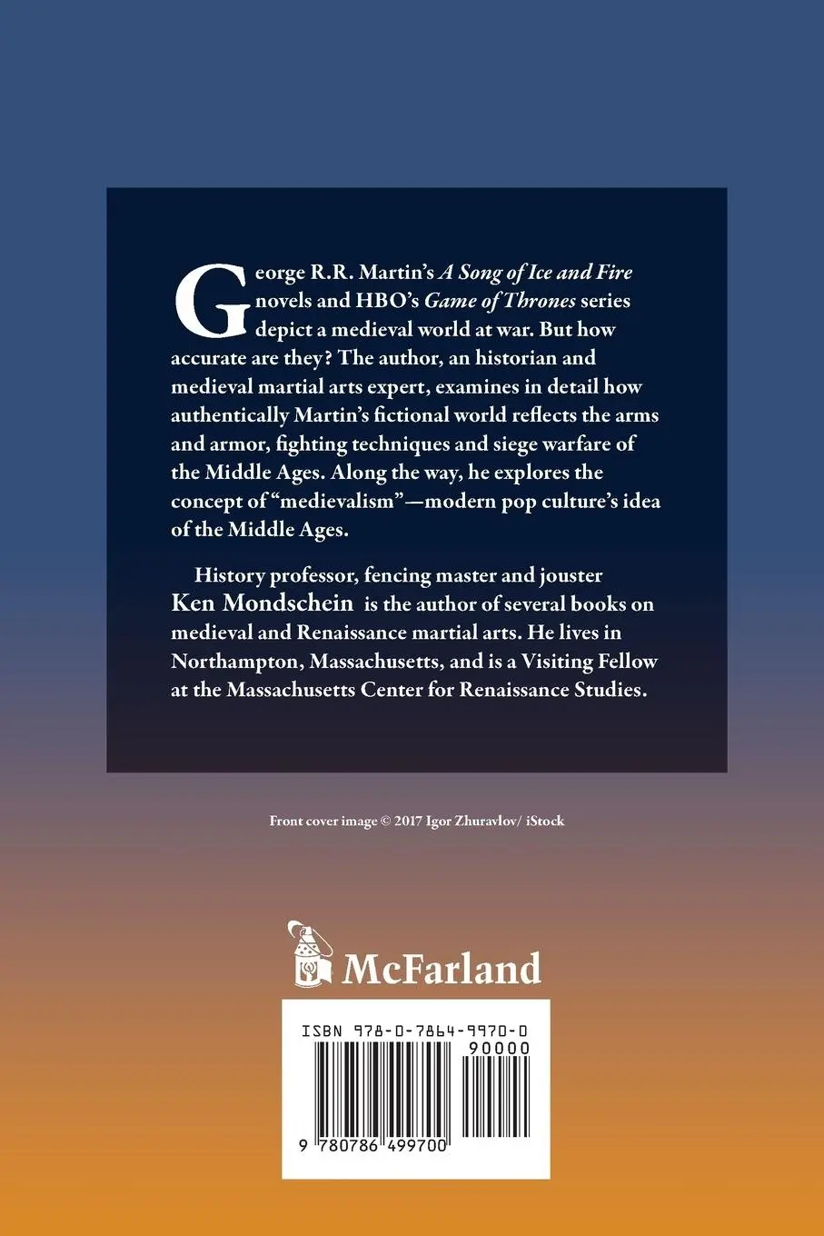 Rückseite: 9780786499700 | Game of Thrones and the Medieval Art of War | Ken Mondschein | Buch