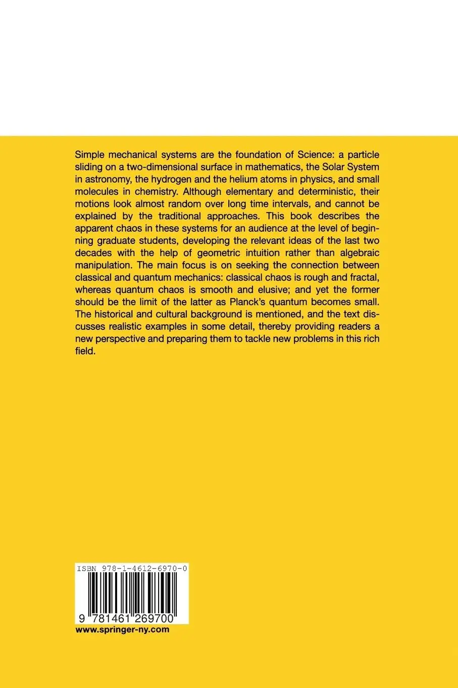 Rückseite: 9781461269700 | Chaos in Classical and Quantum Mechanics | Martin C. Gutzwiller | Buch