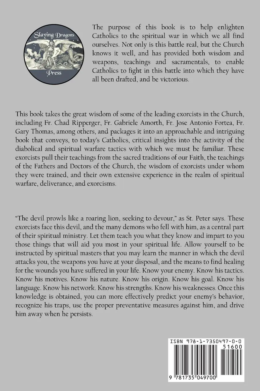 Rückseite: 9781735049700 | Slaying Dragons | What Exorcists See &amp; What We Should Know | Fraune