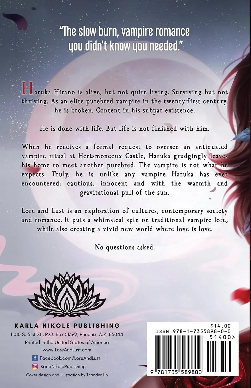 Rückseite: 9781735589800 | Lore and Lust | Queer Vampire Romance Series Book One | Karla Nikole