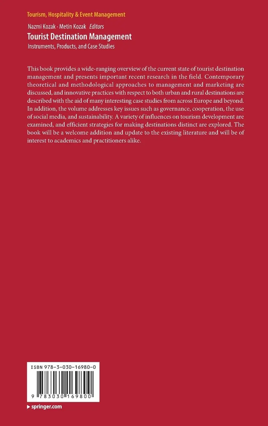 Rückseite: 9783030169800 | Tourist Destination Management | Metin Kozak (u. a.) | Buch | xii