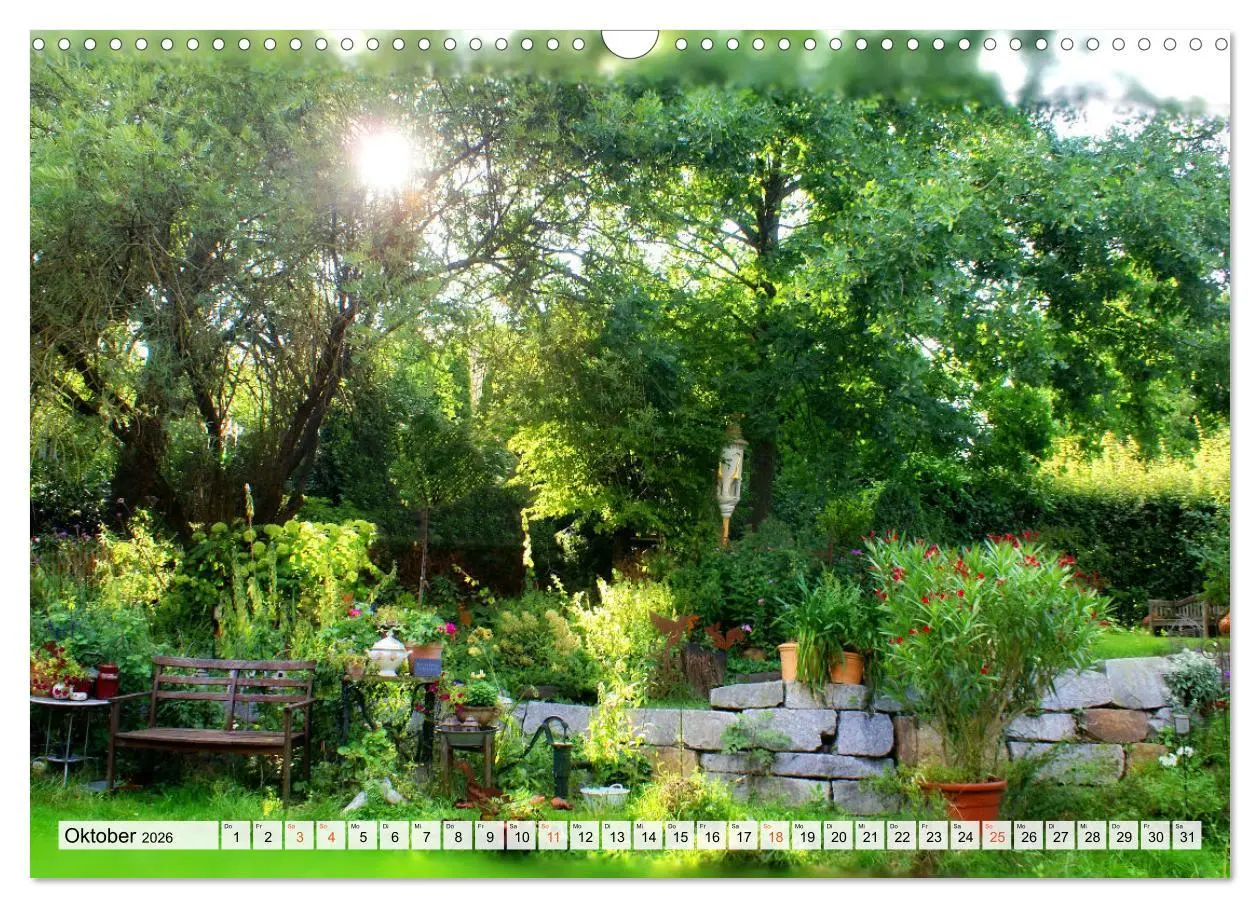 Bild: 9783457269800 | Momente im Garten (Wandkalender 2026 DIN A3 quer), CALVENDO...