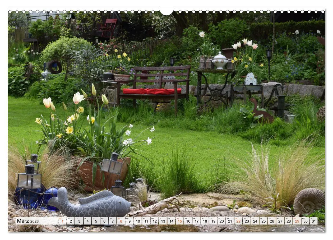 Bild: 9783457269800 | Momente im Garten (Wandkalender 2026 DIN A3 quer), CALVENDO...