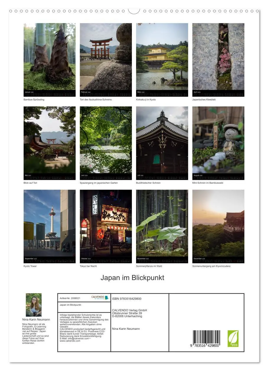 Bild: 9783516429800 | Japan im Blickpunkt (hochwertiger Premium Wandkalender 2026 DIN A2...